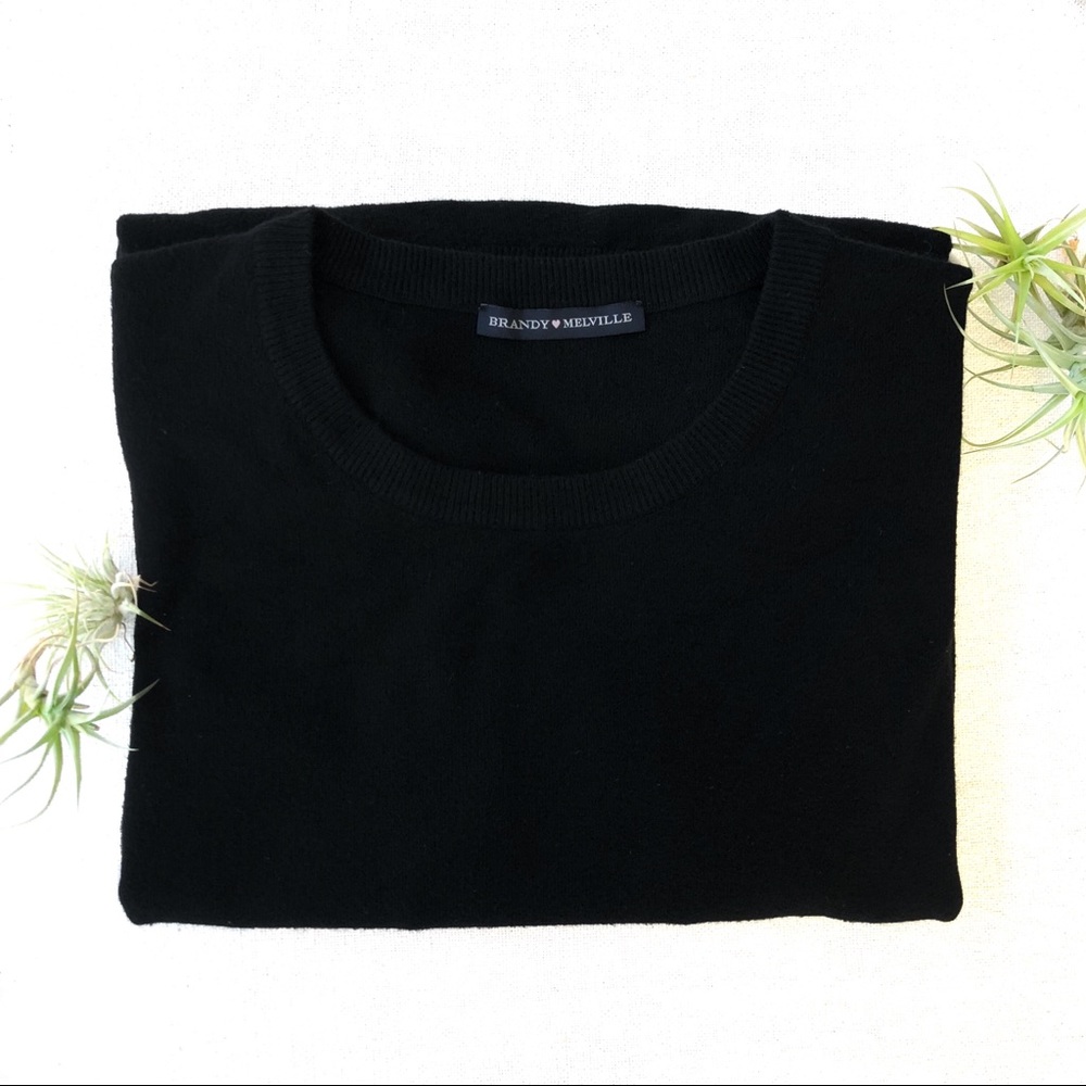 •Brandy Melville• Black Soft Knit Sweater